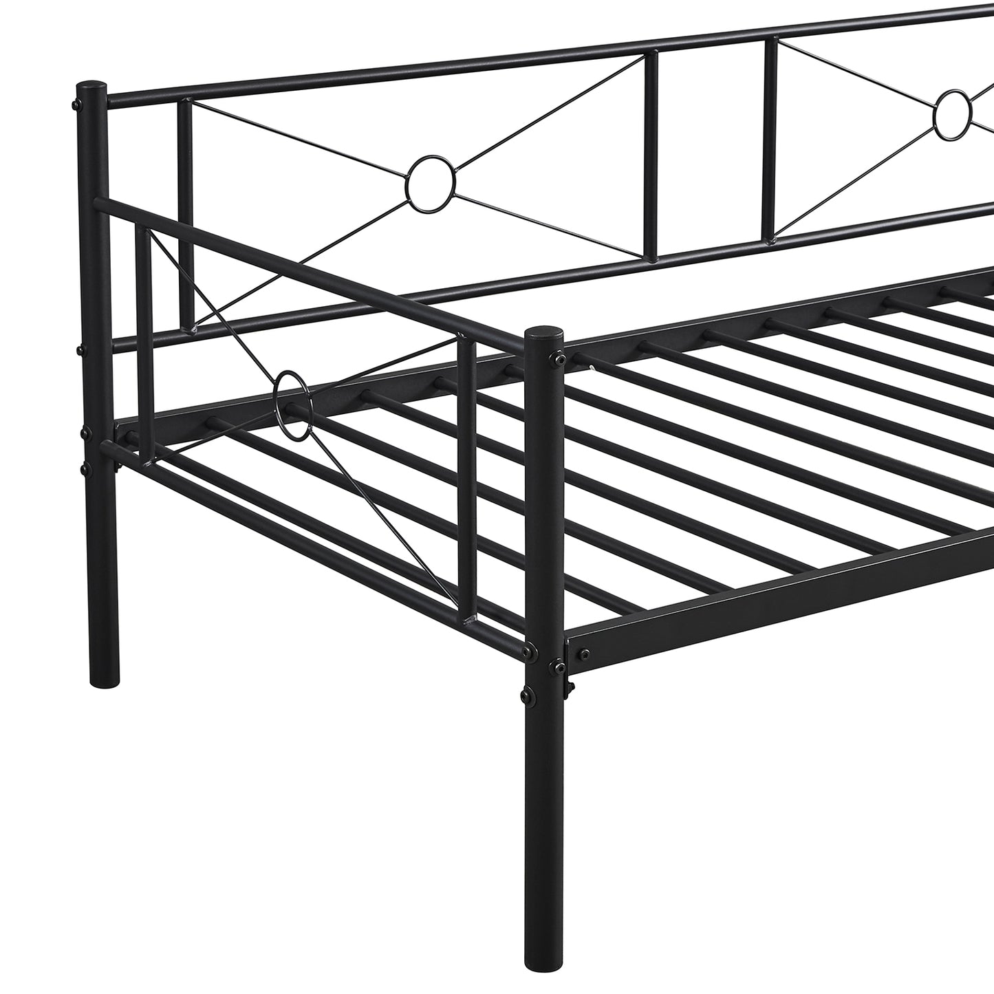 Καναπές Κρεβάτι ArteLibre CIMARRON Μαύρο Μέταλλο Για Στρώμα 90x190cm - Hippiehome.gr