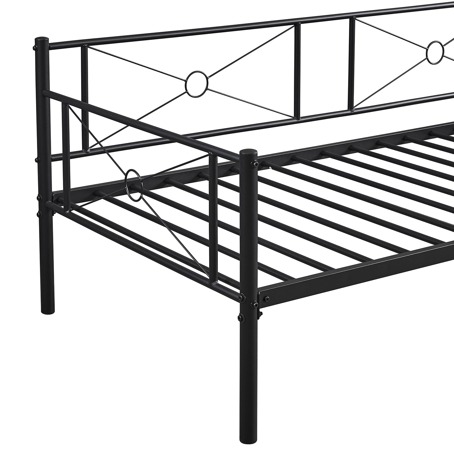 Καναπές Κρεβάτι ArteLibre CIMARRON Μαύρο Μέταλλο Για Στρώμα 90x190cm - Hippiehome.gr