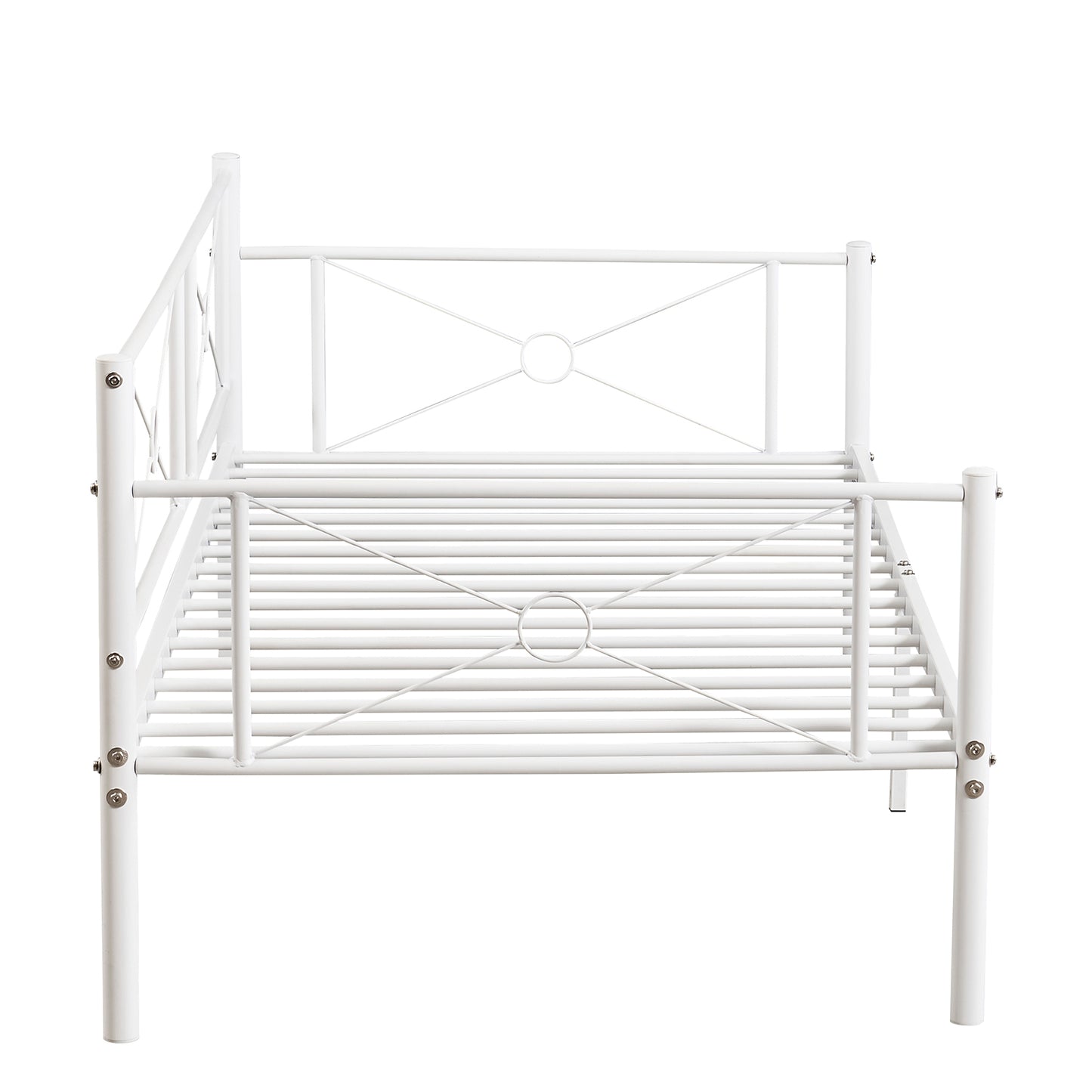 Καναπές Κρεβάτι ArteLibre CIMARRON Λευκό Μέταλλο Για Στρώμα 90x190cm - Hippiehome.gr