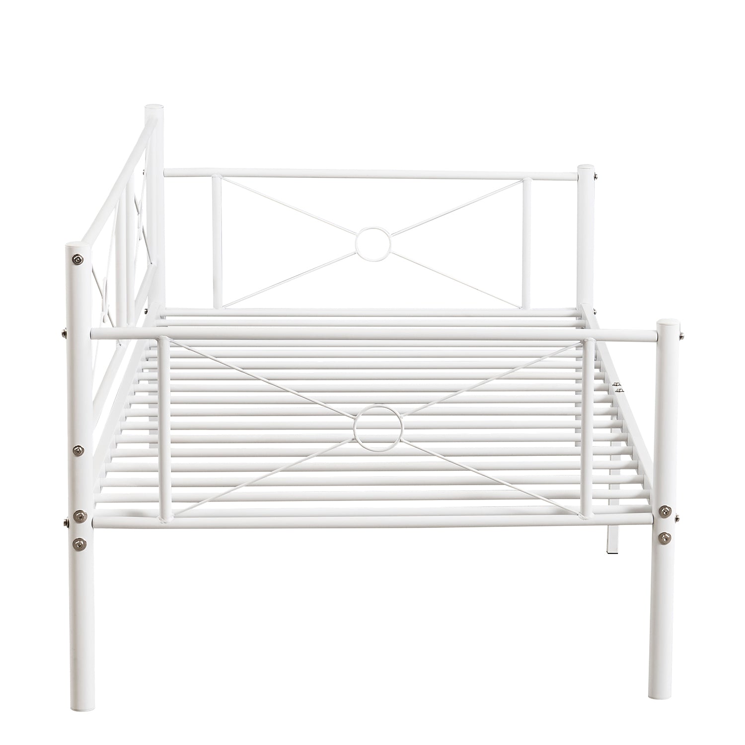 Καναπές Κρεβάτι ArteLibre CIMARRON Λευκό Μέταλλο Για Στρώμα 90x190cm - Hippiehome.gr