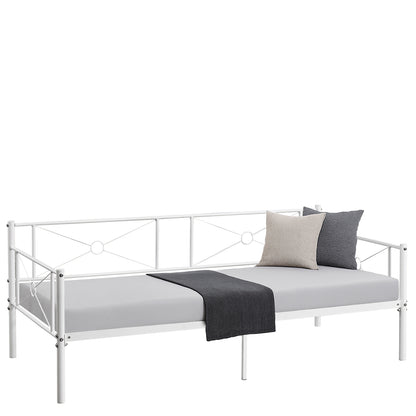 Καναπές Κρεβάτι ArteLibre CIMARRON Λευκό Μέταλλο Για Στρώμα 90x190cm - Hippiehome.gr