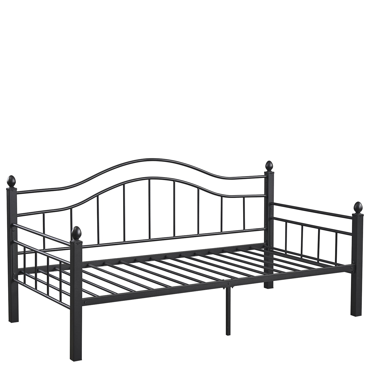 Καναπές Κρεβάτι ArteLibre PECOS Μαύρο Μέταλλο Για Στρώμα 90x190cm - Hippiehome.gr