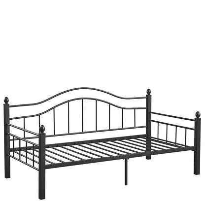 Καναπές Κρεβάτι ArteLibre PECOS Μαύρο Μέταλλο Για Στρώμα 90x190cm - Hippiehome.gr