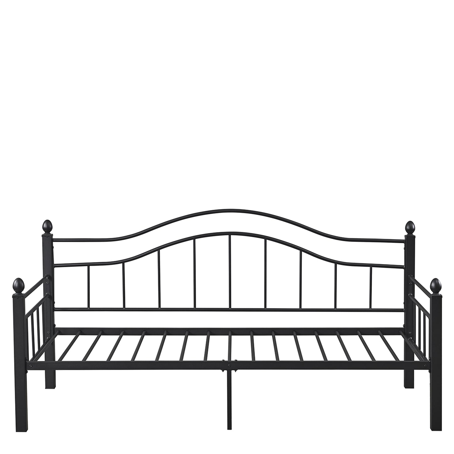 Καναπές Κρεβάτι ArteLibre PECOS Μαύρο Μέταλλο Για Στρώμα 90x190cm - Hippiehome.gr