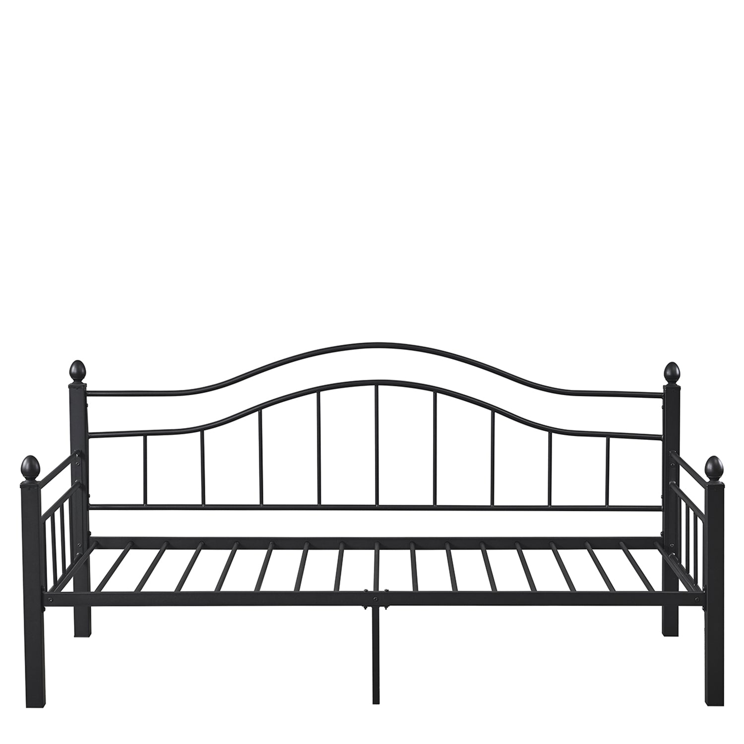 Καναπές Κρεβάτι ArteLibre PECOS Μαύρο Μέταλλο Για Στρώμα 90x190cm - Hippiehome.gr