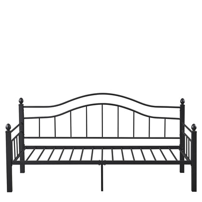 Καναπές Κρεβάτι ArteLibre PECOS Μαύρο Μέταλλο Για Στρώμα 90x190cm - Hippiehome.gr