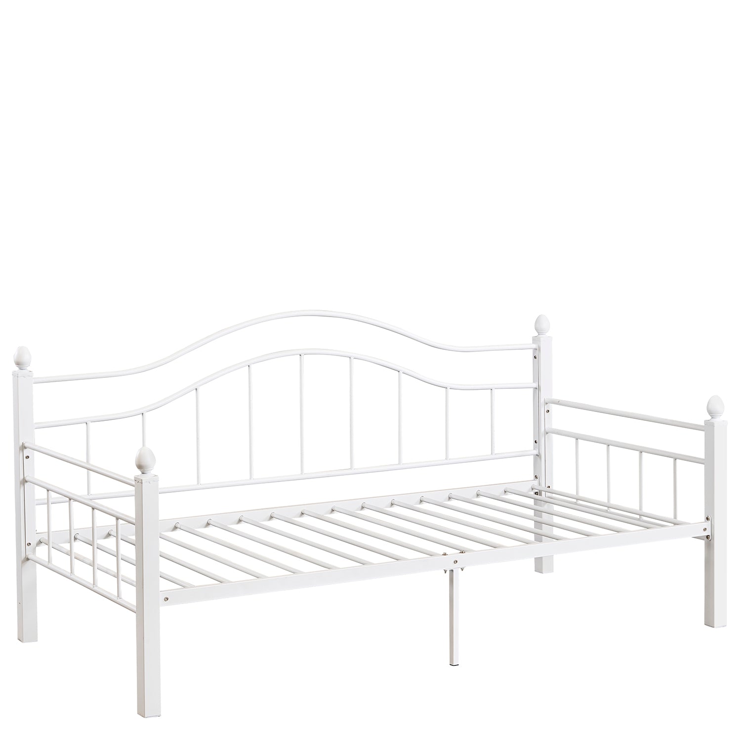 Καναπές Κρεβάτι ArteLibre PECOS Λευκό Μέταλλο Για Στρώμα 90x190cm - Hippiehome.gr