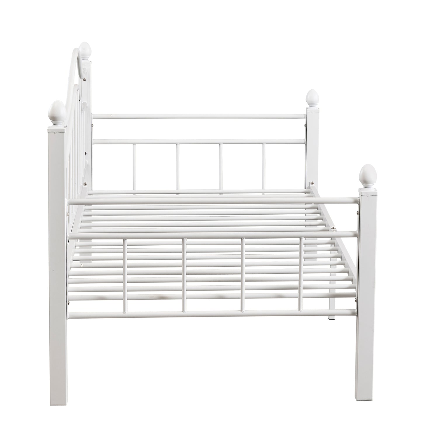 Καναπές Κρεβάτι ArteLibre PECOS Λευκό Μέταλλο Για Στρώμα 90x190cm - Hippiehome.gr