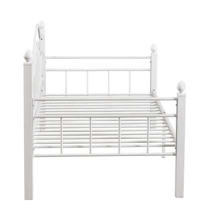 Καναπές Κρεβάτι ArteLibre PECOS Λευκό Μέταλλο Για Στρώμα 90x190cm - Hippiehome.gr