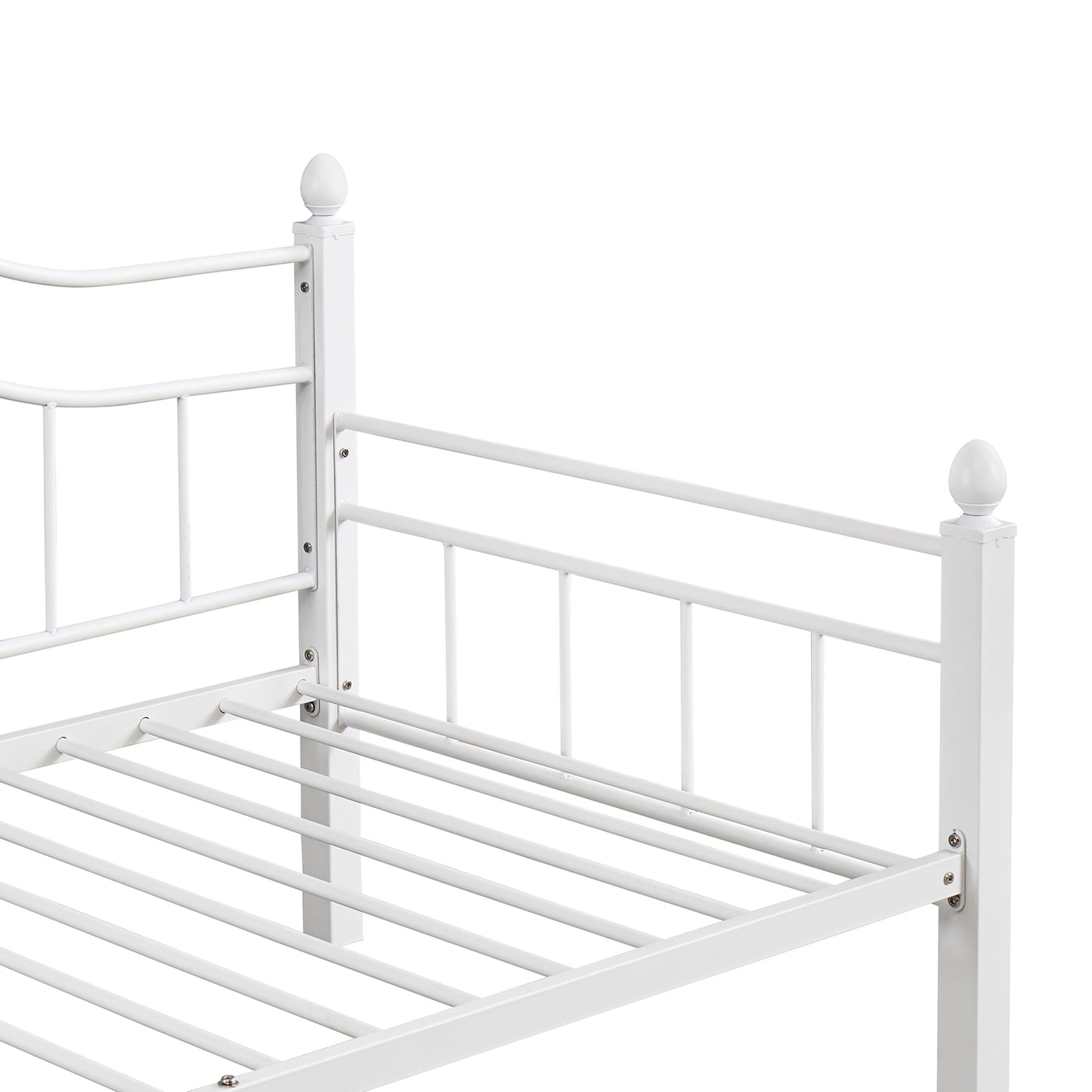 Καναπές Κρεβάτι ArteLibre PECOS Λευκό Μέταλλο Για Στρώμα 90x190cm - Hippiehome.gr