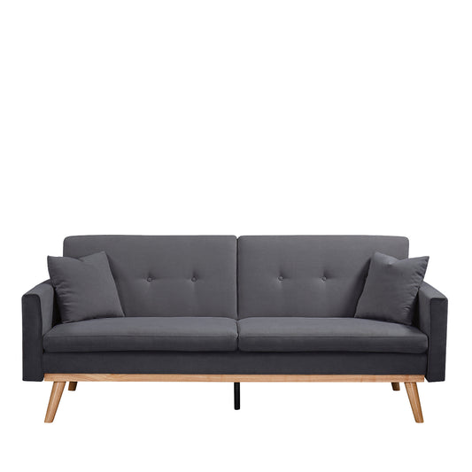 Καναπές Κρεβάτι ArteLibre BELVIA Σκούρο Γκρι 202x89x83cm - Hippiehome.gr