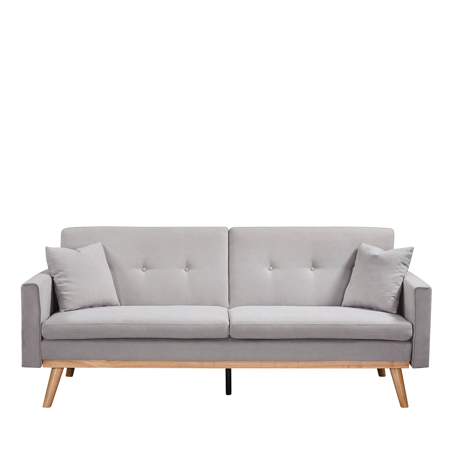 Καναπές Κρεβάτι ArteLibre BELVIA Ανοιχτό Γκρι 202x89x83cm - Hippiehome.gr