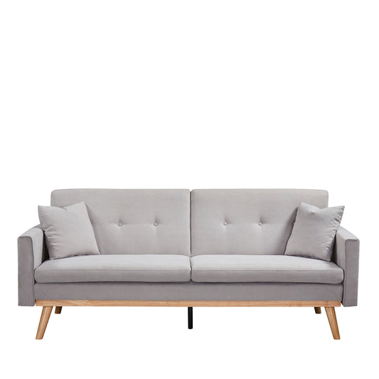 Καναπές Κρεβάτι ArteLibre BELVIA Ανοιχτό Γκρι 202x89x83cm - Hippiehome.gr