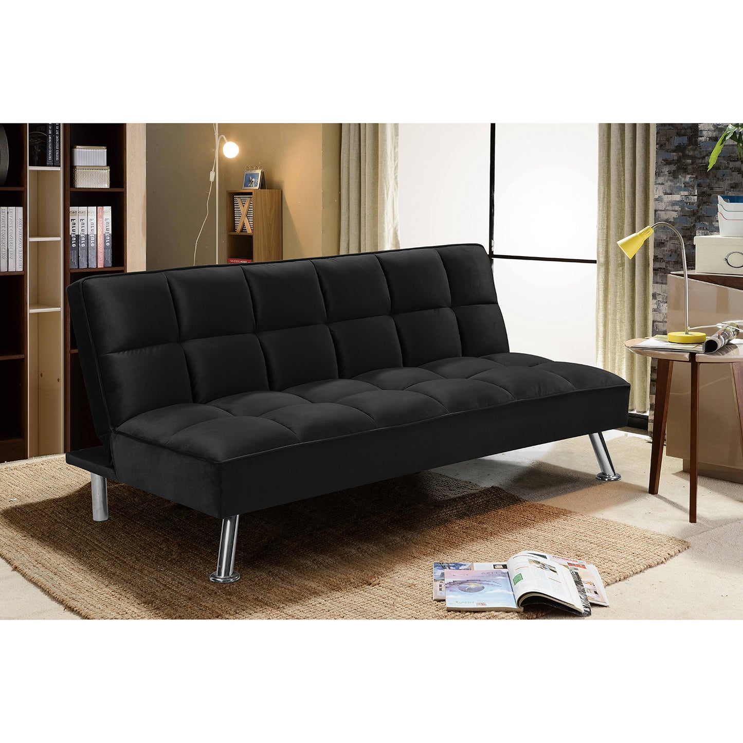 Καναπές Κρεβάτι ArteLibre ALIKA Σκούρο Γκρι 190x92x83cm - Hippiehome.gr