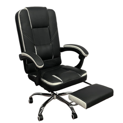 Καρέκλα Γραφείου OPTISEAT Μαύρο/Λευκό PVC/Μέταλλο 67x65x105-115cm - Hippiehome.gr