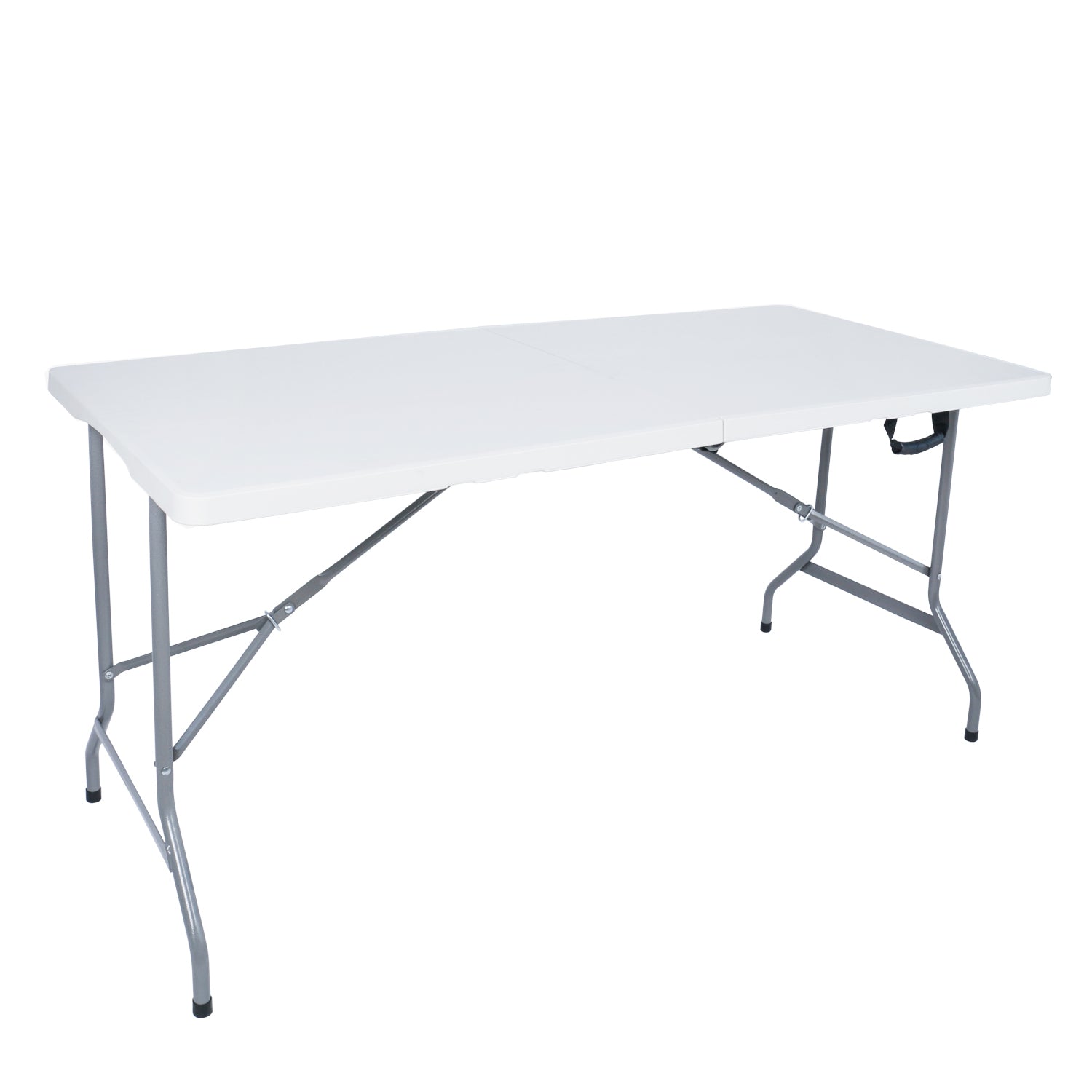 Τραπέζι Catering ArteLibre LIME Πτυσσόμενο (Βαλίτσα) Λευκό/Γκρι HDPE/Μέταλλο 150x70x74cm - Hippiehome.gr