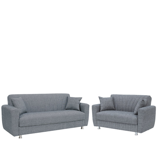 Σετ Σαλόνι ArteLibre JUAN Διθέσιος και Τριθέσιος Γκρι - Hippiehome.gr