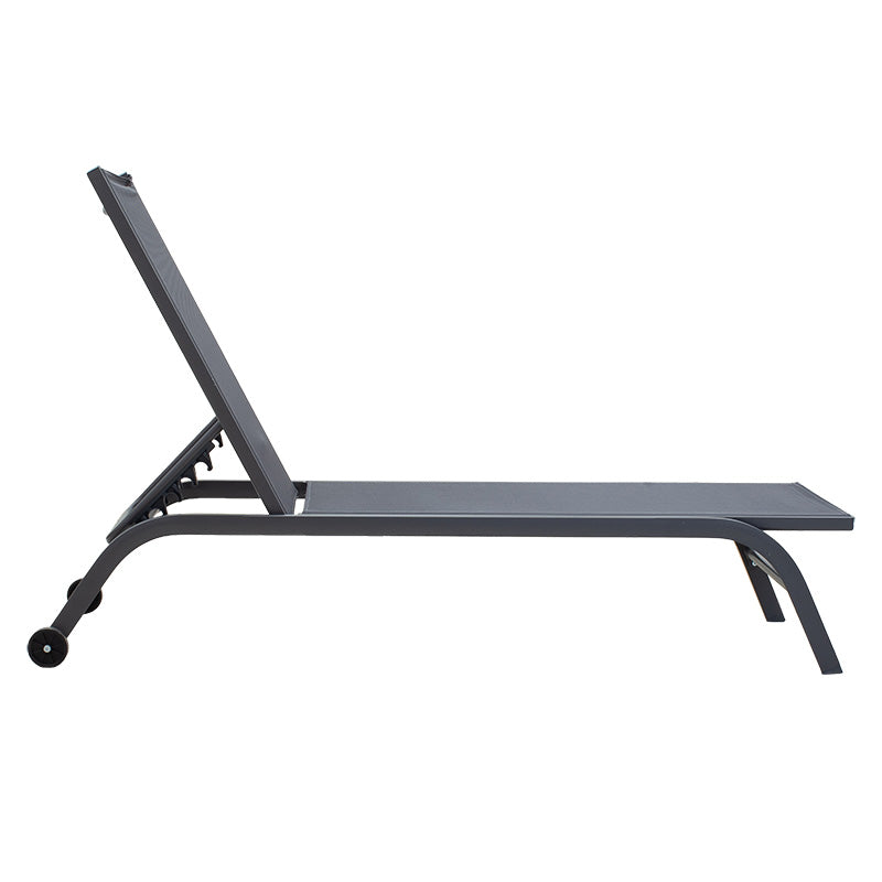 Ξαπλώστρα Jaipur pakoworld αλουμίνιο-textilene ανθρακί - Hippiehome.gr