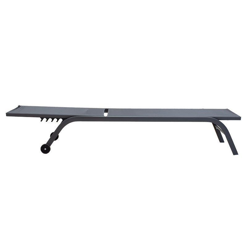 Ξαπλώστρα Jaipur pakoworld αλουμίνιο-textilene ανθρακί - Hippiehome.gr