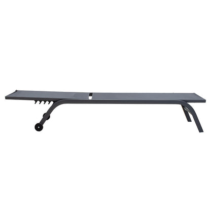 Ξαπλώστρα Jaipur pakoworld αλουμίνιο-textilene ανθρακί - Hippiehome.gr