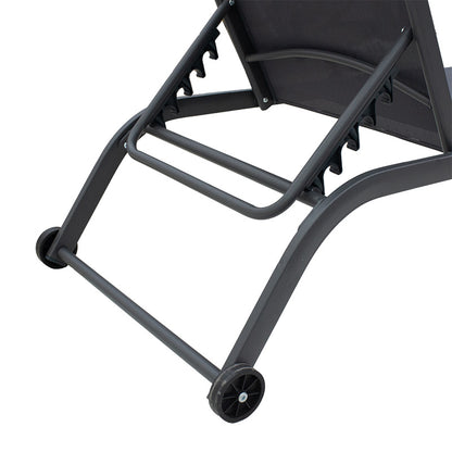 Ξαπλώστρα Jaipur pakoworld αλουμίνιο-textilene ανθρακί - Hippiehome.gr