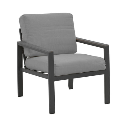 Σαλόνι Fashionable pakoworld σετ 4τμχ ύφασμα σε γκρι απόχρωση και αλουμίνιο-plywood σε ανθρακί απόχρωση - Hippiehome.gr