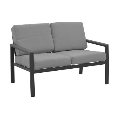 Σαλόνι Fashionable pakoworld σετ 4τμχ ύφασμα σε γκρι απόχρωση και αλουμίνιο-plywood σε ανθρακί απόχρωση - Hippiehome.gr