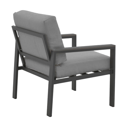 Σαλόνι Fashionable pakoworld σετ 4τμχ ύφασμα σε γκρι απόχρωση και αλουμίνιο-plywood σε ανθρακί απόχρωση - Hippiehome.gr