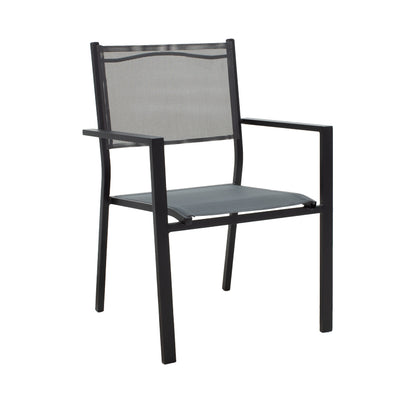 Τραπεζαρία Nares-Moly A σετ 5τεμ pakoworld ανθρακί-μαύρο αλουμίνιο και plywood σε φυσικό χρώμα 140x80x72.5εκ - Hippiehome.gr