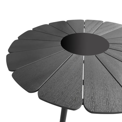 Τραπεζαρία Pinap-Dashiell σετ 5τεμ pakoworld μαύρο αλουμίνιο και plywood σε μαύρη απόχρωση Φ110x74εκ - Hippiehome.gr