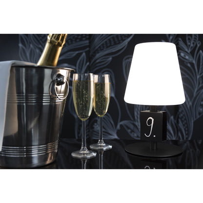 Επιτραπέζιο Φωτιστικό ArteLibre LED Φορητό MICHELLE Με Tag Μαύρο/Λευκό Μέταλλο/Πλαστικό 15.5x15.5x27.5cm - Hippiehome.gr