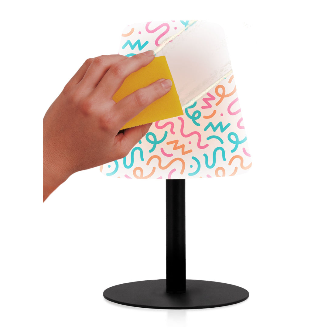 Επιτραπέζιο Φωτιστικό ArteLibre LED Φορητό MIMI Με Καπέλο Πίνακας Σημειώσεων Μαύρο/Λευκό Μέταλλο/Πλαστικό 15.5x15.5x27.5 - Hippiehome.gr