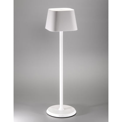 Επιτραπέζιο Φωτιστικό ArteLibre LED Φορητό GEORGINA Λευκό Αλουμίνιο 11x11x37.7cm - Hippiehome.gr