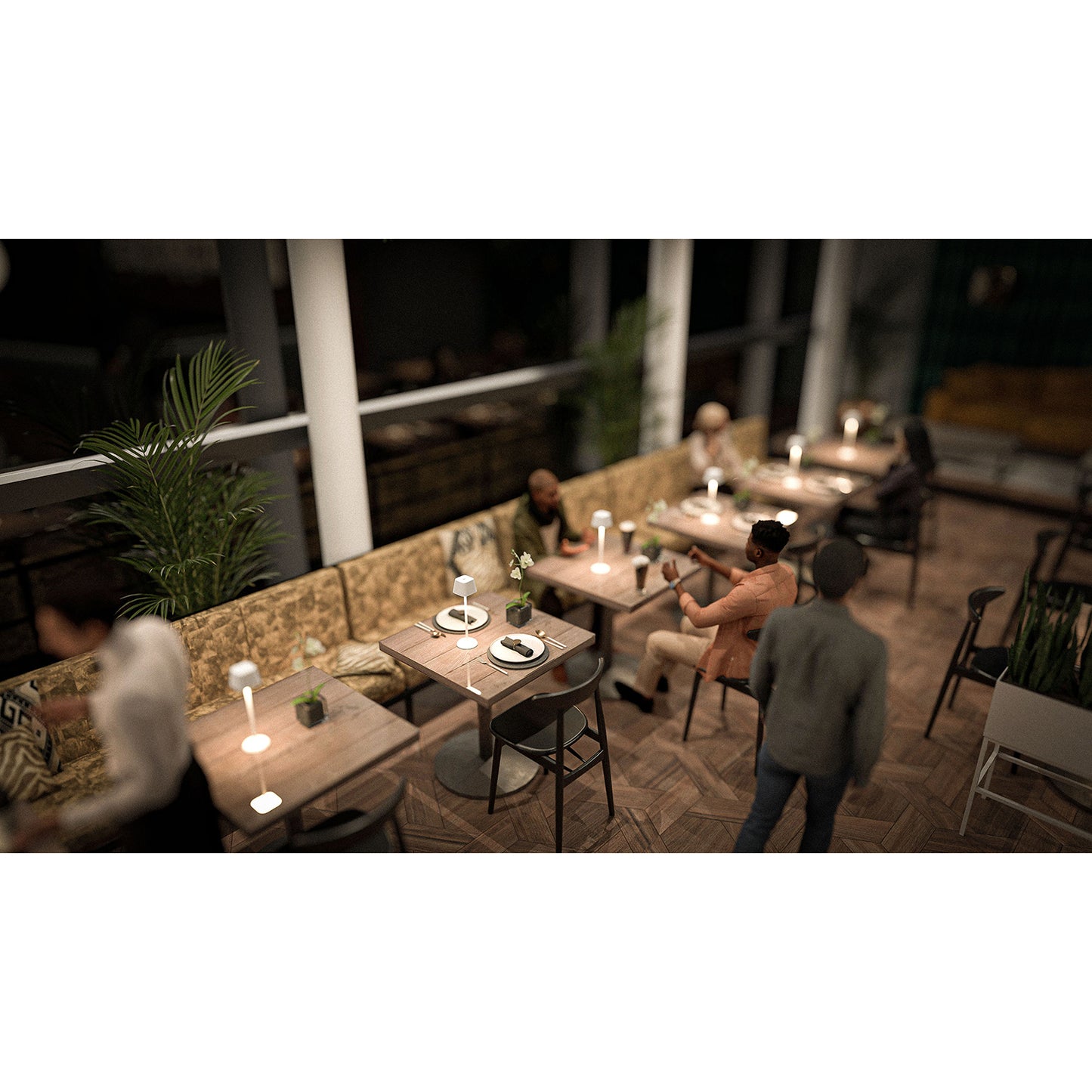 Επιτραπέζιο Φωτιστικό ArteLibre LED Φορητό GEORGINA Λευκό Αλουμίνιο 11x11x37.7cm - Hippiehome.gr