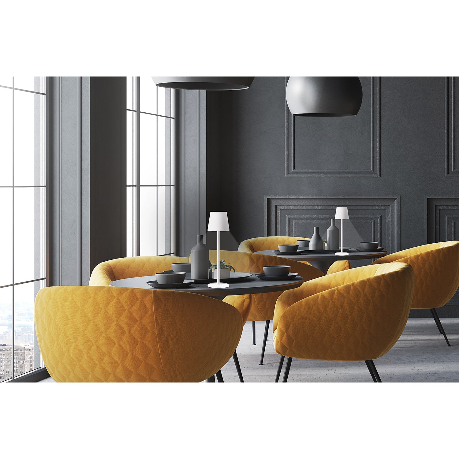 Επιτραπέζιο Φωτιστικό ArteLibre LED Φορητό FELINE Λευκό Αλουμίνιο 11x11x37.5cm - Hippiehome.gr