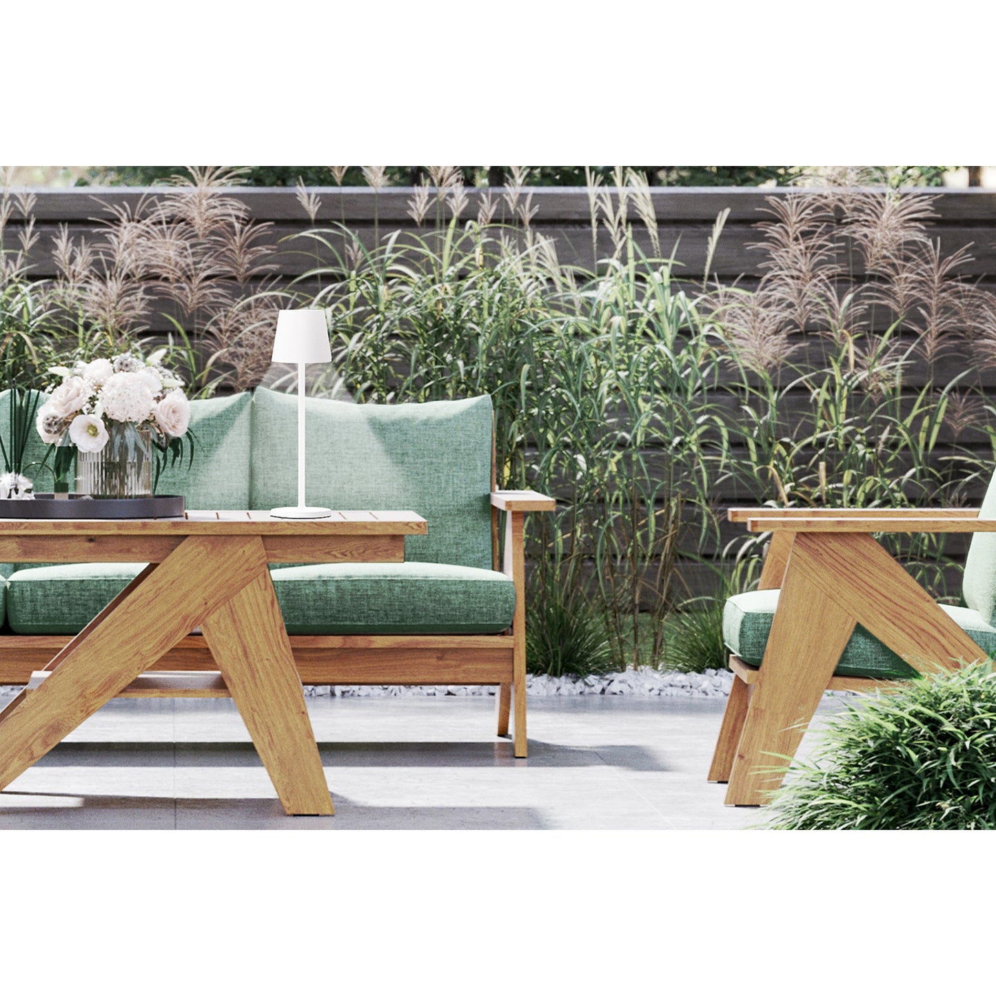 Επιτραπέζιο Φωτιστικό ArteLibre LED Φορητό FELINE Λευκό Αλουμίνιο 11x11x37.5cm - Hippiehome.gr