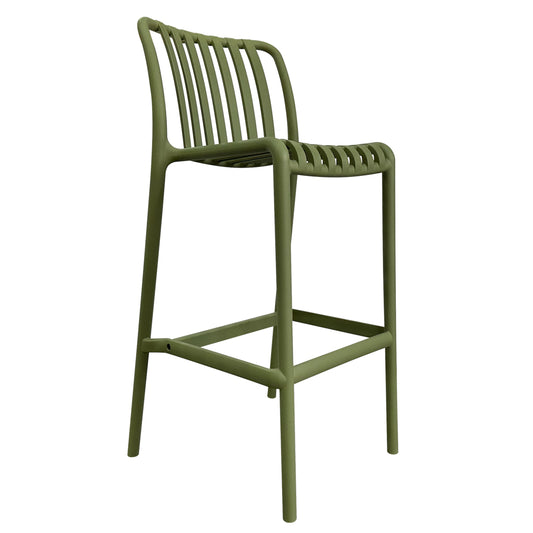 Σκαμπό Bar ArteLibre TAHITI Πράσινο PP 47x38x102cm - Hippiehome.gr
