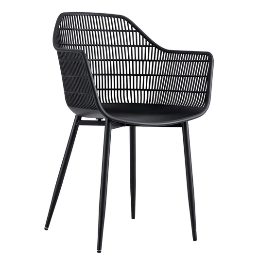 Πολυθρόνα Κήπου ArteLibre KOPHIPHI Μαύρο PP/Μέταλλο 53x58x86.5cm - Hippiehome.gr