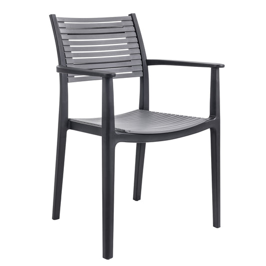 Πολυθρόνα Κήπου ArteLibre GALAPAGOS Μαύρο/Γκρι Σκούρο PP 55x56.5x85cm - Hippiehome.gr