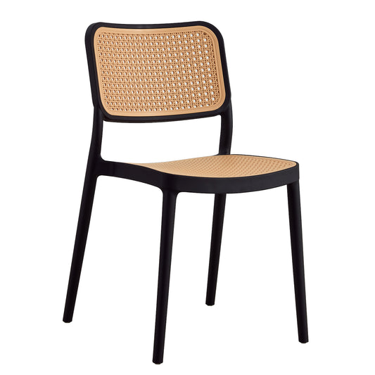 Καρέκλα Κήπου ArteLibre CAYMAN Μαύρο/Μπεζ PP 52.5x51x80cm - Hippiehome.gr