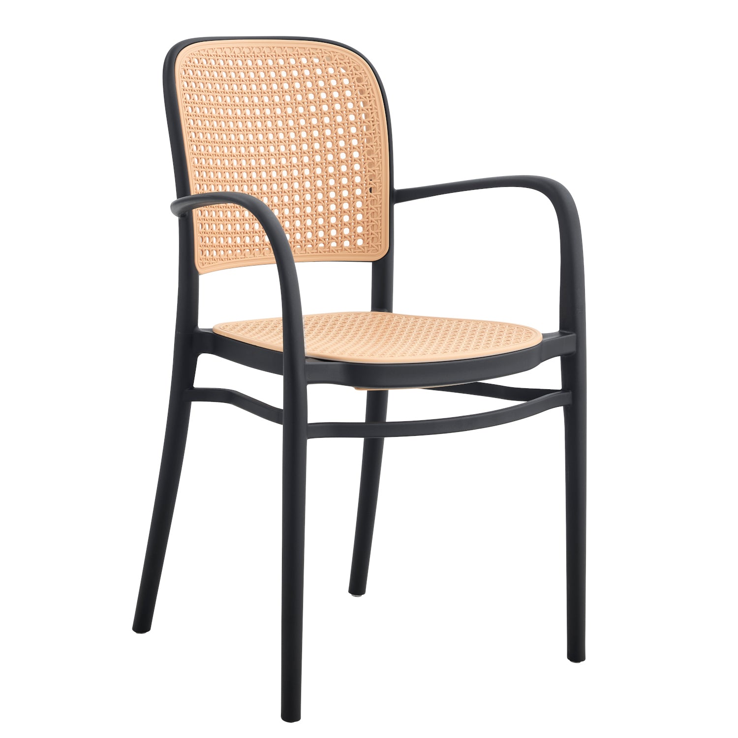 Πολυθρόνα Κήπου ArteLibre CANARY Μαύρο/Μπεζ PP 55x52x86cm - Hippiehome.gr