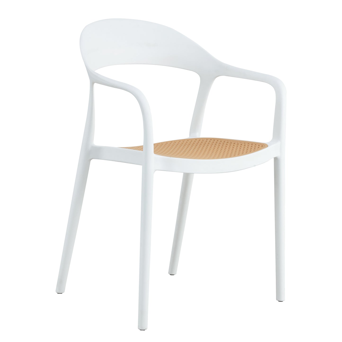 Πολυθρόνα Κήπου ArteLibre VITI-LEVU Λευκό/Φυσικό PP 51.5x57x81cm - Hippiehome.gr