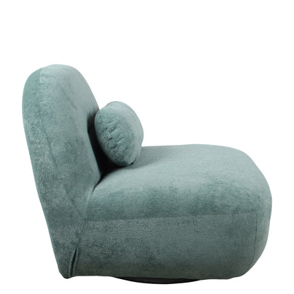 Πολυθρόνα Περιστρεφόμενη ArteLibre METIS Πράσινο Ύφασμα 83x87x75cm - Hippiehome.gr