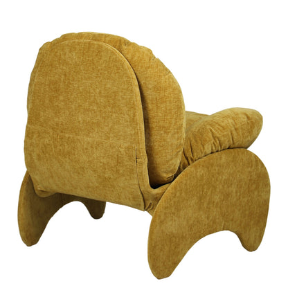 Πολυθρόνα ArteLibre ANANKE Κίτρινο Ύφασμα/Μέταλλο/Ξύλο 85x78x84cm - Hippiehome.gr