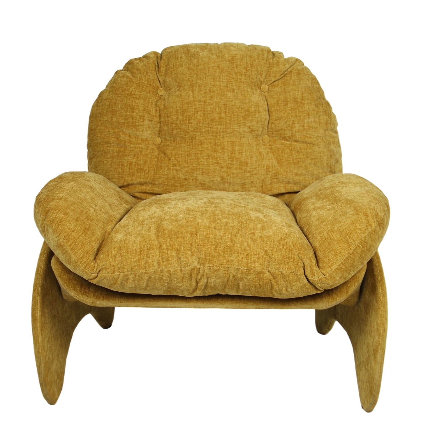 Πολυθρόνα ArteLibre ANANKE Κίτρινο Ύφασμα/Μέταλλο/Ξύλο 85x78x84cm - Hippiehome.gr