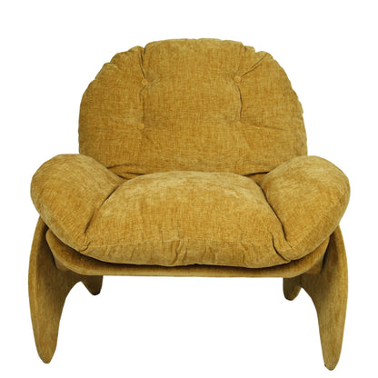 Πολυθρόνα ArteLibre ANANKE Κίτρινο Ύφασμα/Μέταλλο/Ξύλο 85x78x84cm - Hippiehome.gr