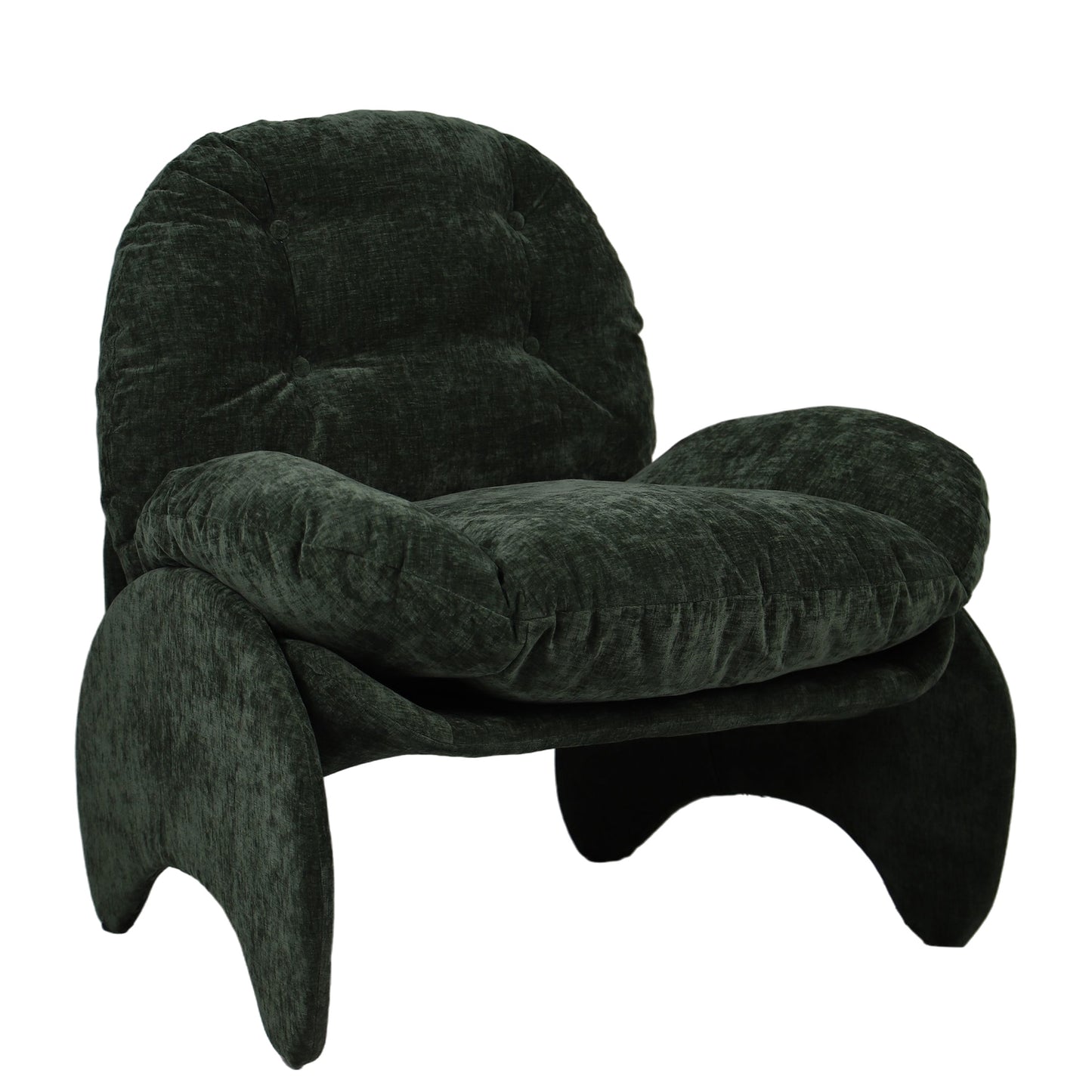 Πολυθρόνα ArteLibre ANANKE Πράσινο Ύφασμα/Μέταλλο/Ξύλο 85x78x84cm - Hippiehome.gr