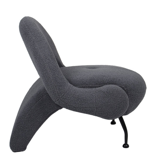 Πολυθρόνα ArteLibre PASIPHAE Γκρι Ύφασμα/Μέταλλο/Ξύλο 80x86x80cm - Hippiehome.gr