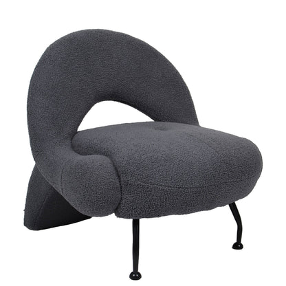 Πολυθρόνα ArteLibre PASIPHAE Γκρι Ύφασμα/Μέταλλο/Ξύλο 80x86x80cm - Hippiehome.gr