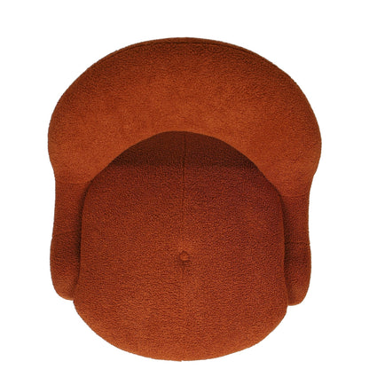 Πολυθρόνα ArteLibre PASIPHAE Πορτοκαλί Ύφασμα/Μέταλλο/Ξύλο 80x86x80cm - Hippiehome.gr